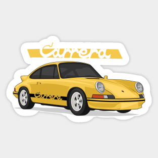 supercar 911 carrera rs turbo 1972 yellow Sticker